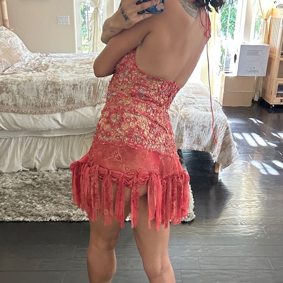 Nurielle Early 2000s Las Vegas Couture Beaded Corset Top & Skirt Set - Picture 2 of 16